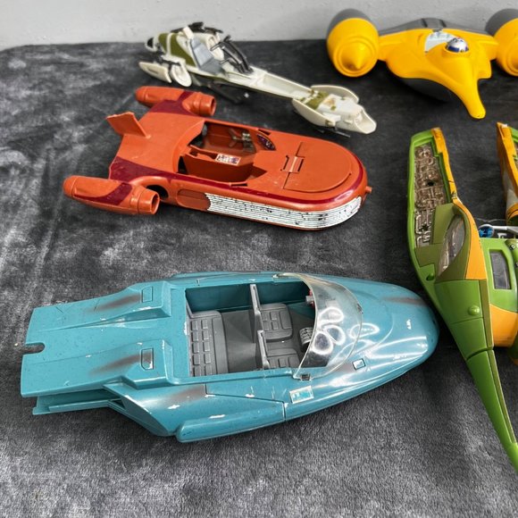 Vintage Star Wars Lot Vehicle Kenner Hasbro Mattel Land Speeder Millenium Falcon - Picture 14 of 16